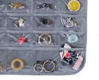 Bloss Hanging Jewelry Organizer With 80 Pockets Jewel Hanger For Jewelry Earring Storage Hanging Pocket Organizers Earring Holder Organizer for Mothers Day Gifts-Gray
