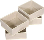 DIOMMELL 9 Pack Foldable Cloth Storage Box Closet Dresser Drawer Organizer Fabric Baskets Bins Containers Divider for Clothes Underwear Bras Socks Clothing, Beige 900