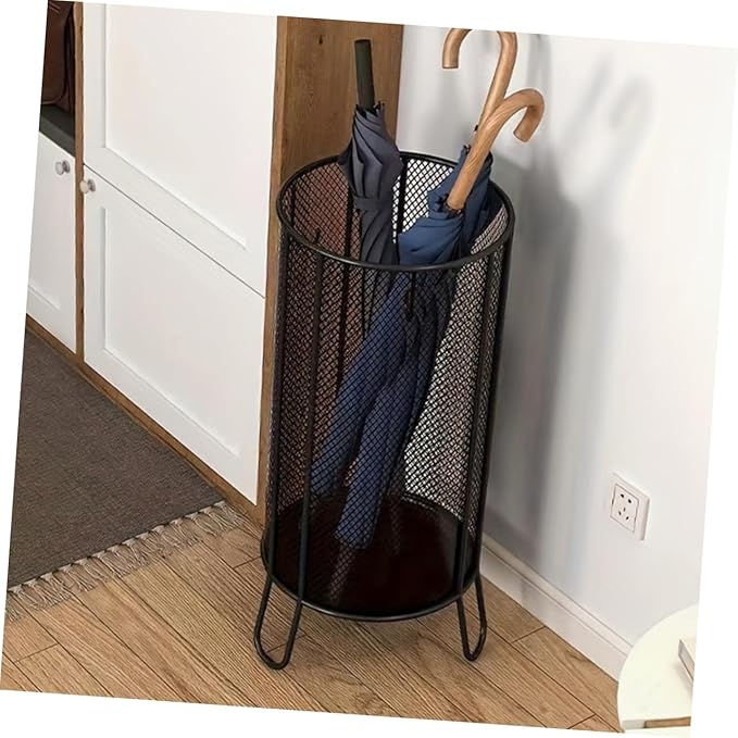 OUNONA Umbrella Stand Drip Tray Entryway Organizer for Umbrellas Canes and Walking Sticks Compact Stylish and Functional Storage for Home and Office