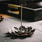 GARMOLY 3 Pack Brass Lotus Incense Holder, Incense Sticks Burner, Incense Ash Catcher