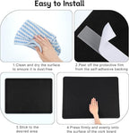 Thboxes Bulletin Board, 24" x 18" Foldable Cork Board Felt Pin Boards with 35 Pushpins Self-Adhesive Photo Decorative Felt Boards for Walls, Office, School, Classroom, Home, Bedroom - Black