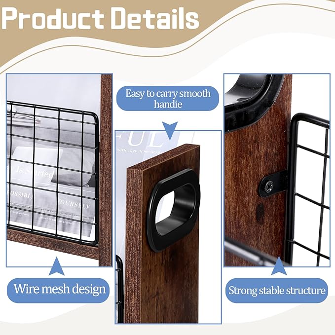 SynHHergyx Magazine Holder Magazine Book Holder Slim Magazine Rack Floor Magazine File Holder Storage Basket Folder Organizer Bin for Letters, Magazines, Books, Newspapers