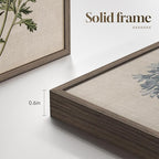 Framed Botanical Wall Art for Bathroom, 4 Piece Vintage Floral Canvas Painting Prints Artwork Farmhouse Wall Decor, Rustic Flower Butterfly Pictures for Bedroom Kitchen Hallway Home Decor, 8x10 Inch