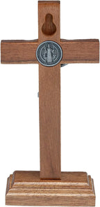 Intercession Wall and Table Wood Cross Crucifix (5 inch - Onyx)