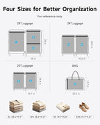 20 Pack Travel Vacuum Bags with Upgraded Rechargeable Pump, 4 Sizes Space Saver Vacuum Storage Bags for Luggage and Suitcase, Compression Bags for Packing, Vacuum Seal Bags for Clothing Travel