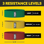 Tribe Lifting Fabric Resistance Bands for Legs - Workout Bands Resistance Bands for Men and Women - Booty Bands for Working Out - Exercise Bands Resistance Bands Set - Elastic Bands for Exercise