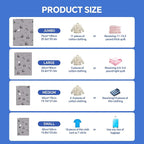 8 Pack Jumbo Vacuum Storage Bags with Pump, Smart App Tracking, 8 Stickers & 1 Marker – Tear-Proof Oxford Fabric, Leak-Proof, Reusable Vacuum Seal Bags for Clothing, Blankets, Bedding, Comforters