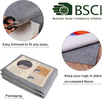 Non Slip Rug Pad Grippers - Square 6x6 Ft, 1/8" Thick, (Felt + Rubber) Double Layers Area Carpet Mat Tap, Provides Protection Cushioning for Hardwood or Tile Floors