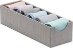 Household Essentials Grey 725-1 Deep Drawer Organizer Box for Storage | 12 in x 4 in x 3.13, Silver