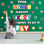 gisgfim Classroom Bulletin Board Decoration Set Wall Door Decor Colorful Classroom Decorations for Kindergarten Preschool Elementary Middle School(Your Wings Already Exist)