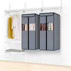 Zilink Garment Bag for Hanging Clothes Closet 40" Suit Garment Bags for Closet with Clear Window Space Saving Clear Garment Storage for Suits, Shirts, Short Skirts, Grey