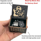 Pursuestar HowlMoving Castle-Merry Go Round of Life Wind Up Music Box, Vintage Engraved Wood Mechanism Musical Gifts for Birthday Valentine's Day Christmas Thanksgiving