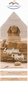 Egyptian Musk Incense Sticks - Artisan Luxury Masala Incense - Mesmerizing Scent of red Egyptian Musk with hints of Vetiver and Patchouli - Handrolled 30 Sticks