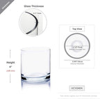 WGVI WGV Cylinder Vase Bulk, 4" W x 4" H, Floral Container, Glass Candle Holder Centerpiece Planter Terrarium for Wedding Party Event, Home Office Decor, Clear, 6 Pieces