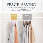 HOUSE DAY Velvet Hangers 30 Pack, Premium Non-Slip Felt Hangers, Sturdy Lt-Purple Clothes Hanger Heavy Duty, Space Saving Durable Suit Coat Hanger, 360° Rotating Rose Gold Hook