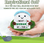 Golf Gifts for Men - Funny Crochet Golf Ball Accessories, Positive Gifts for Golfers Husband Dad Friends, Emotional Comfort Golf Gift Birthday