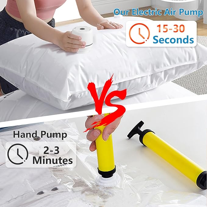 Electric Vacuum Pump for Bags - Portable, Fits Most Vacuum Seal Bags (Storage Bag Not Included)