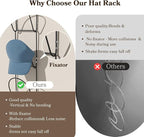 18 Pack Over The Door Hat Organizer for baseball caps | Multi-Functional Baseball Hat Rack for Closet | Wall Mounted Hat s torage organizer | 5 types of accessories cap holder stand w hooks ,Black