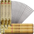 TRUMIRI French Vanilla & Cedar Incense Sticks Bundle - 6 Sets of 20 Sticks Each, 120 Count
