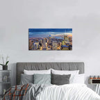 New York City Wall Art NYC Skyline Pictures Wall Decor for Office Living Room Manhattan Skyline Poster Modern Skyscraper Canvas Prints New York City Building Scenic Cityscape Artwork Decoration 20x40"