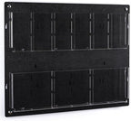 Displays2go Tiered Brochure Rack for Wall, 6-12 Adjustable Pockets, Frameless Acrylic - Black (2RP6BLK)