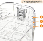 Shoe Slots Organizer,Elephant Shoe Rack Stable and Thick,Clear Shoe Stacker with 3 Adjustable Level for Sneakers Display (Transparent - Silver, 20Pack)