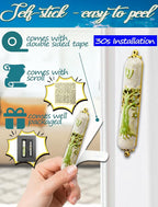 Exquisite Enamel Design Mezuzah with Scroll, Easy Install Use Double-Sided Tape, Tree of Life Theme Mezuzah for Door with Crystal Diamond Accent for Any Memorable Jewish Occasions, 3.8”