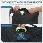 Travel Vacuum Bags with Pump, Reusable Vacuum Packing Cubes Bags for Luggage, IPX7 Waterproof, Space Saver, Vacuum Bag Kit for Camping, Suitcase, Gym, Yoga, Swim, Beach (1 Bag + Pump)