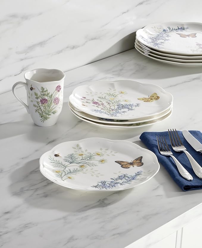 Lenox 897793 Butterfly Meadow Herbs Accent Plates, Set Of 4