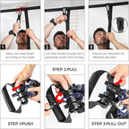 Innstar Pull Up Assistance Bands, Heavy Duty Resistance Band for Pull Up Bar, Adjustable Weight/Size with Fabric Feet/Knee Rest, 3 Bands for Pull Up Assist for Strength Training