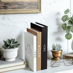 Thyle Set of 3 Decorative Books for Home Decor - Coffee Table Faux Books for Decoration, Aesthetic Fake Book Storage Box for Entryway Bookshelf Modern Boho Farmhouse Neutral Aesthetic Decor