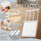 Gerrii 4 Pcs Closet Tension Shelf Rod Expandable Shelf Locker Organizer Adjustable Storage Rack Scalable Layered Divider Separator for Cabinet Wardrobe Kitchen Bathroom (14.96''-23.62'')