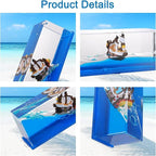 Unsinkable Thousand Sunny Pirate Ship in A Bottle - Floating Boat Liquid Motion Ocean Desk Decor, Unique Birthday Gifts for Men Women Anime Lovers, Desk Ornament for Home Office Decorations (Blue-c)