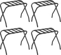 SONGMICS Steel Folding Luggage Rack, Pack of 4, Black URLR64B-4