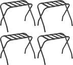 SONGMICS Steel Folding Luggage Rack, Pack of 4, Black URLR64B-4