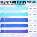 Deekin 20 Pcs Resistance Bands for Women Men 10-115 Lbs 5 Different Resistance Levels Loop Exercise Bands for Leg Working Gym