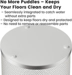 19.5" H Mesh Umbrella Stand - Ventilated Mesh Umbrella Holder for Entryway - Extra Capacity Storage for Umbrellas Canes & More - Freestanding Indoor Organizer 10.4" L x 10.4" W x 19.5" H - 2P Silver
