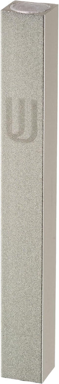 Aluminum Mezuzah Case - Silver Matte Tone Modern Design 5" 12cm Hebrew Parchment Scroll Case