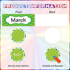 Zonon 48 Pieces Holiday Monthly Headliners Set 12 Months of The Year Headers Seasonal Monthly Bulletin Board Borders with 36 Round Blank Confetti Cutouts(Simple Style)