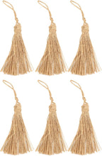 Rustic Style Natural Burlap Tassels for Crafts 6 Pieces Bracelet Necklace Home Decoration