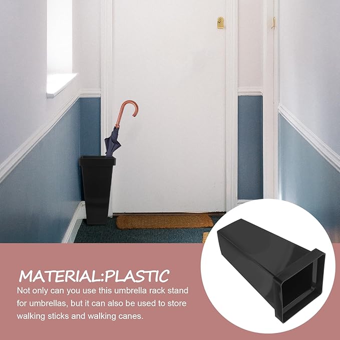 INOOMP Square Umbrella Stand Standing Plastic Umbrella Holder Entryway Cane Walking Stick Storage Umbrella Holder Rack Organizer