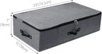 Omygarden Under Bed Storage Bins with Lids, Closet Organizers, Foldable Under-bed Storage Baskets for Sheets, Clothes, Quilts, Sweaters, Wrapping Paper, 29x15x7inch, Black Gray, 2PCS