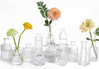 Clear Glass Bud Vases Set of 12, Mini Flower Vase for Centerpieces, Small Vases in Bulk for Wedding Decorations, Vintage Vase for Baby Shower, Party, Recepetion, Home Table Décor