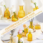 24PCS Mini Bud Vases As Wedding Centerpieces for Tables,Gold Bud Vases for Flowers,Small Flower Vases Suitable for Birthday Party,Anniversary,Wedding Reception,Baby Shower (Gold, 24PCS)