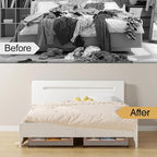 Yecaye Under Bed Storage with Wheels, 2 Pack Under the Bed Storage Containers with Lids & Label, XXL 60L Rolling Underbed Storage Drawers for Clothes, Blankets, Shoes