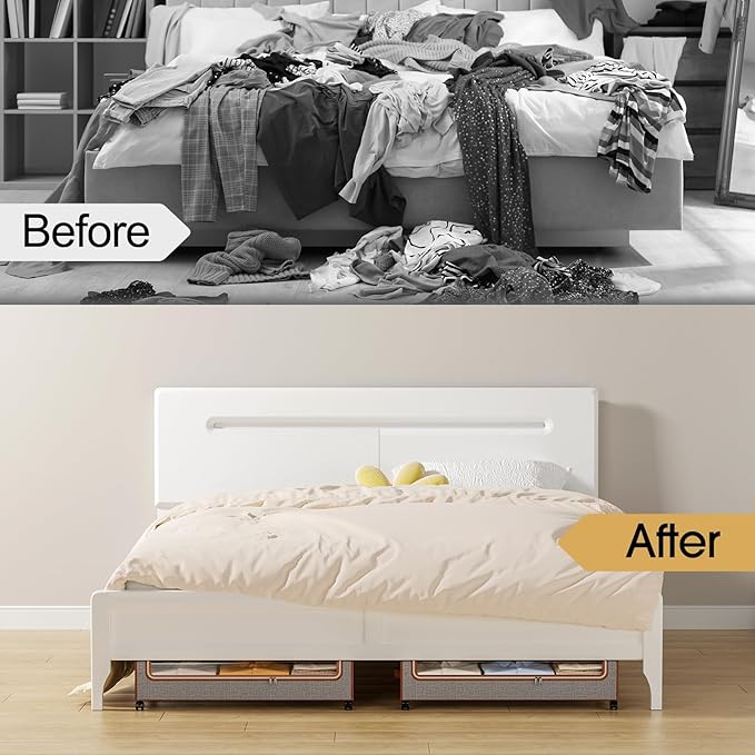 Yecaye Under Bed Storage with Wheels, 2 Pack Under the Bed Storage Containers with Lids & Label, XXL 60L Rolling Underbed Storage Drawers for Clothes, Blankets, Shoes
