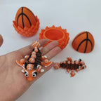 Enchanted 3D Egg with Miniature Inside - Handcrafted Printed Collectible | Fantasy Decor & Gift (Basketball Dragon & Egg (Box))