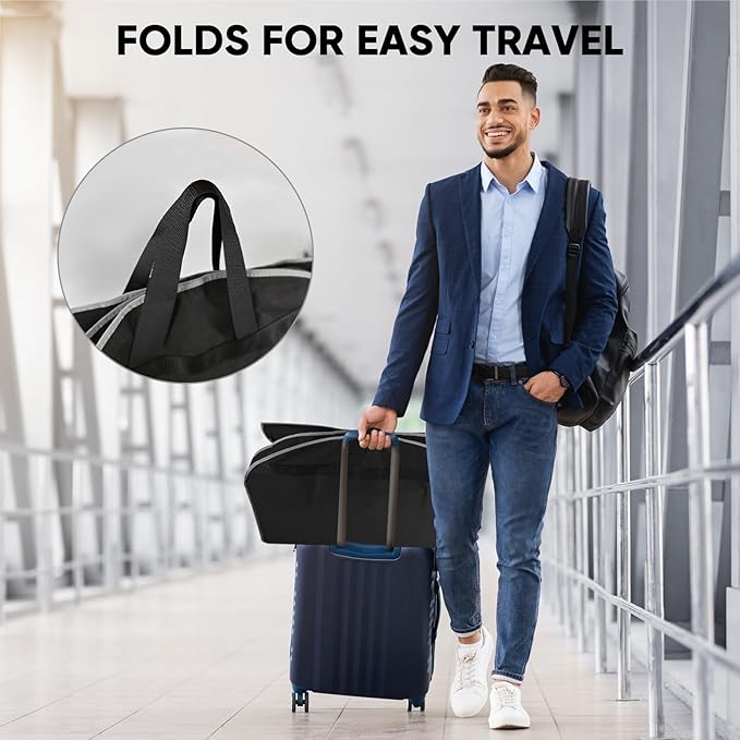 BALEINE 1PK Heavy Duty Garment Bag with Shoe Storage Travel Bag for Dresses, Suit, Coats Travel Essential (43", Black) (Pack of 2)