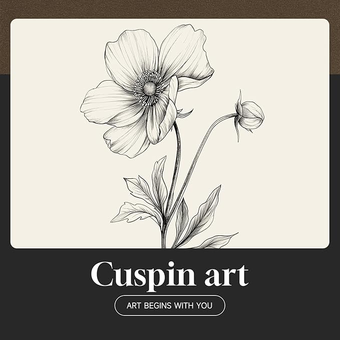Framed Black and White Botanical Wall Art for Bathroom, 4 Piece Minimalist Floral Plant Artwork for Walls, Vintage Farmhouse Flower Picture Prints for Bedroom Kitchen Living Room Wall Decor, 8x10 Inch