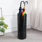 Jucoan Metal Round Umbrella Stand Rack, 16.5 x 6 Inch Free Standing Umbrella Holder for Canes Walking Sticks for Entryway, Home, Office Decor